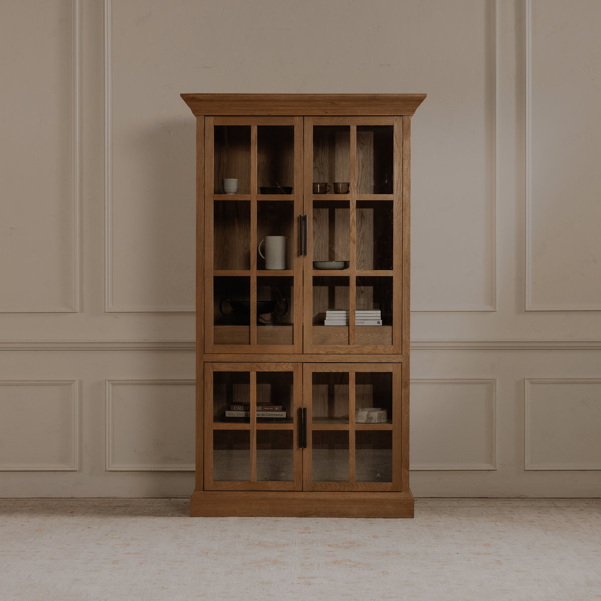 Raymond Tall Cabinet Natural, Cabinets & Sideboard by Moe's Home, 48" width x 83" height x 21" depth View 10