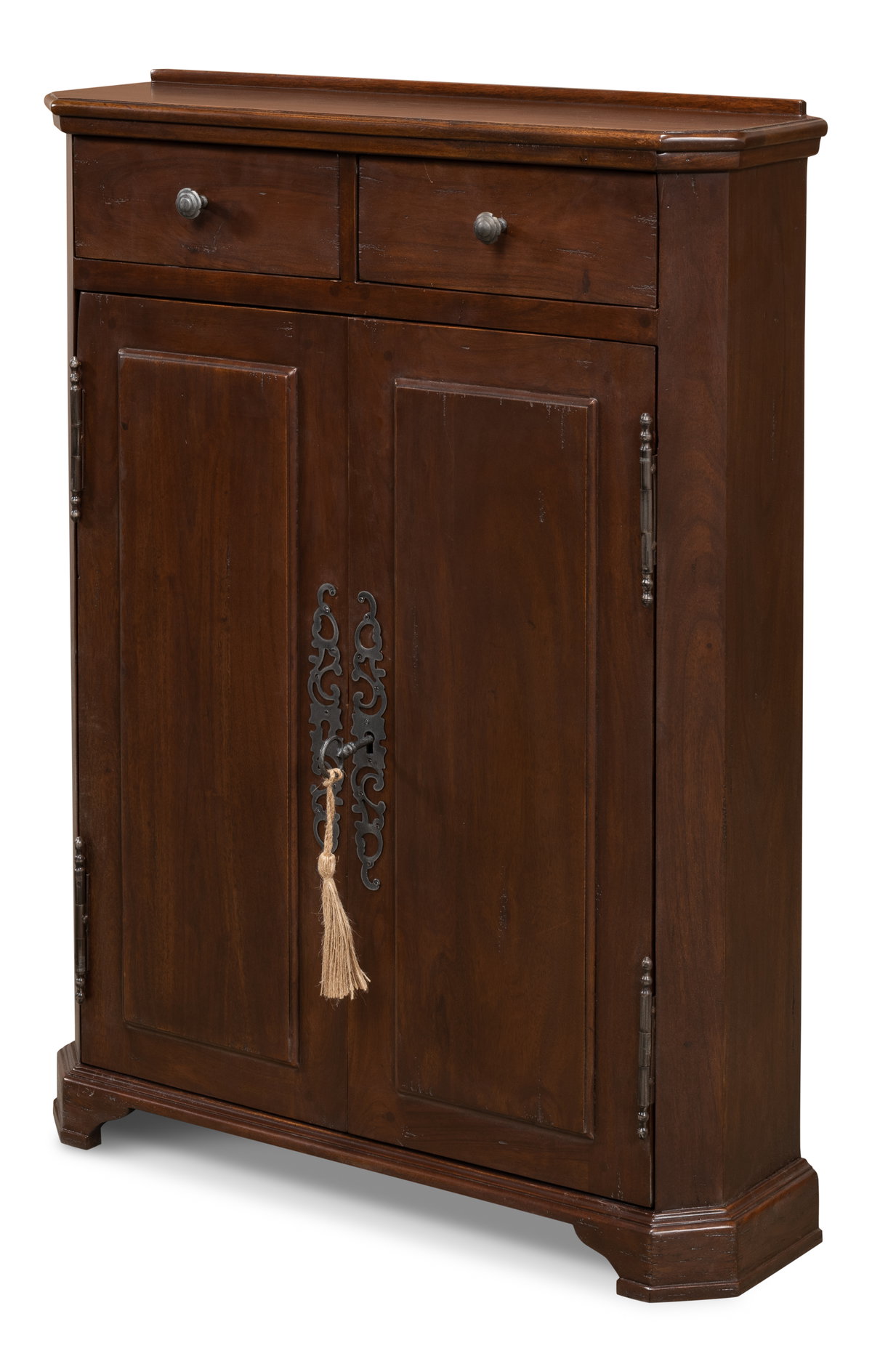 Austrian Hall Cabinet  Walnut, by Sarreid, 7" length x 2'2" width x 2'11" height View 1