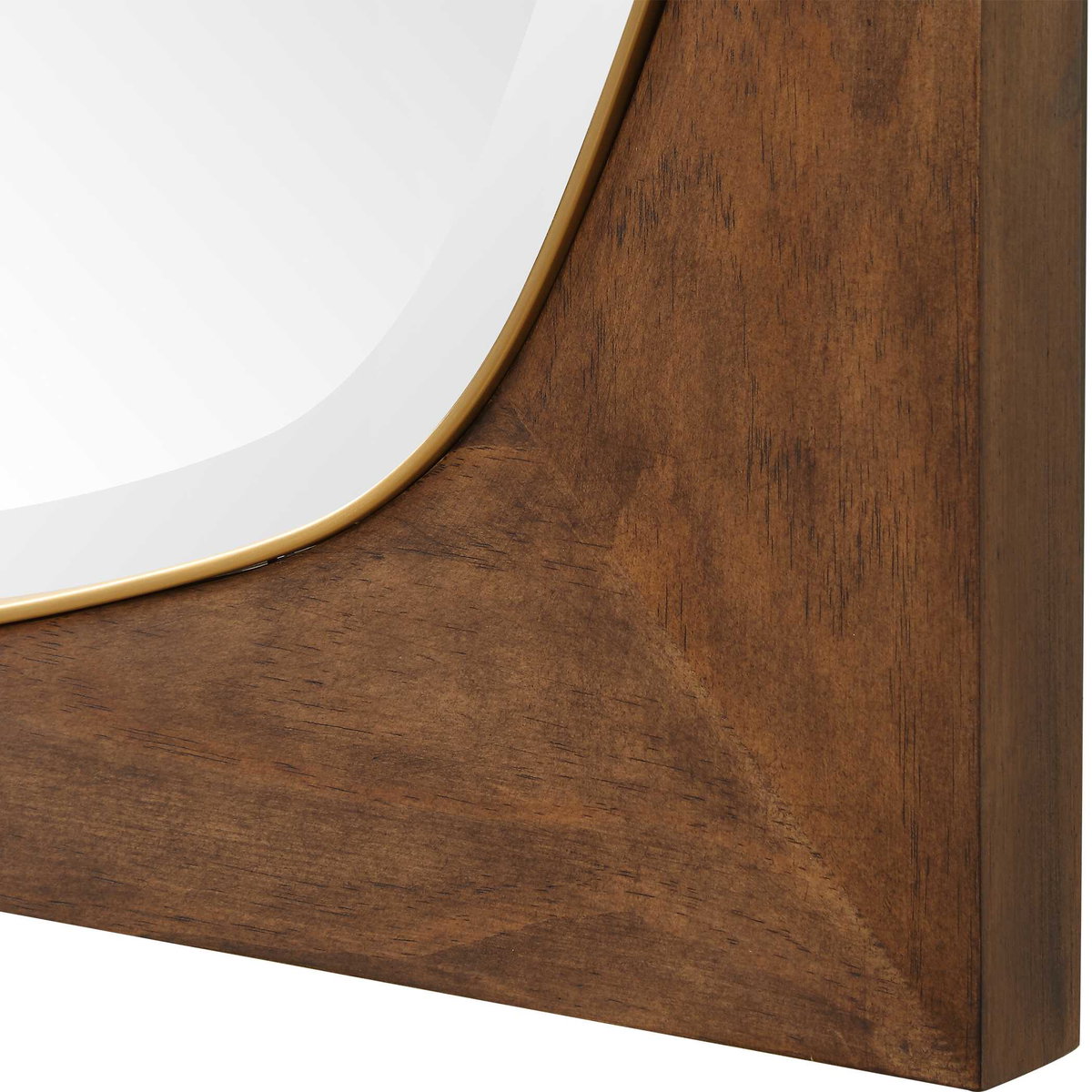 Garonne Square Walnut Mirror, by Uttermost, 3'4" width x 3'4" height x 1.75" depth View 6