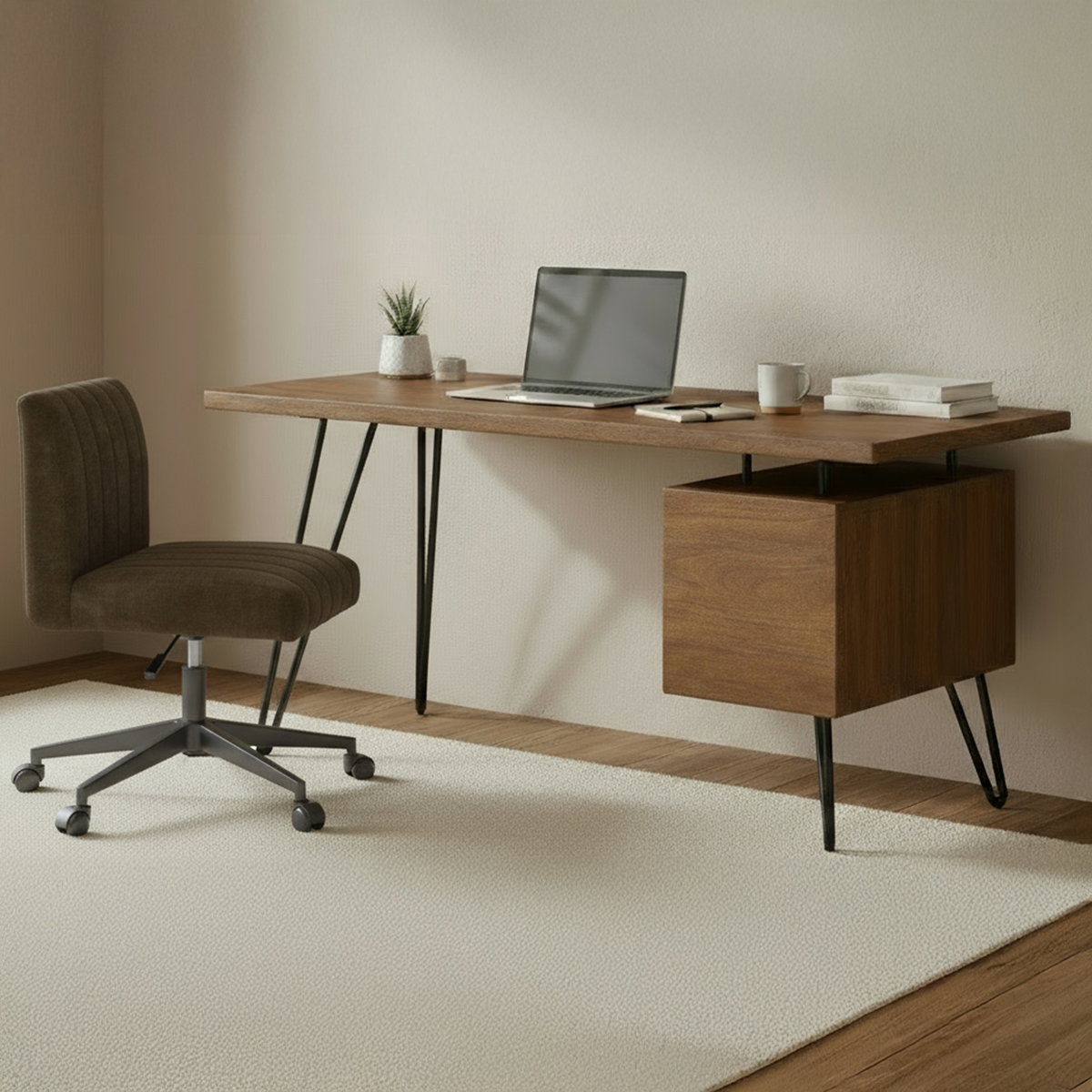 Sally Office Chair Cedar Green, by Moe's Home, 20.3" width x 31.9" height x 26.8" depth View 8