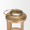 Andy II Small Natural Wood Cylindrical Lantern, Lighting by Mercana, 8.27" length x 8.27" width x 25.59" height thumbnail 7