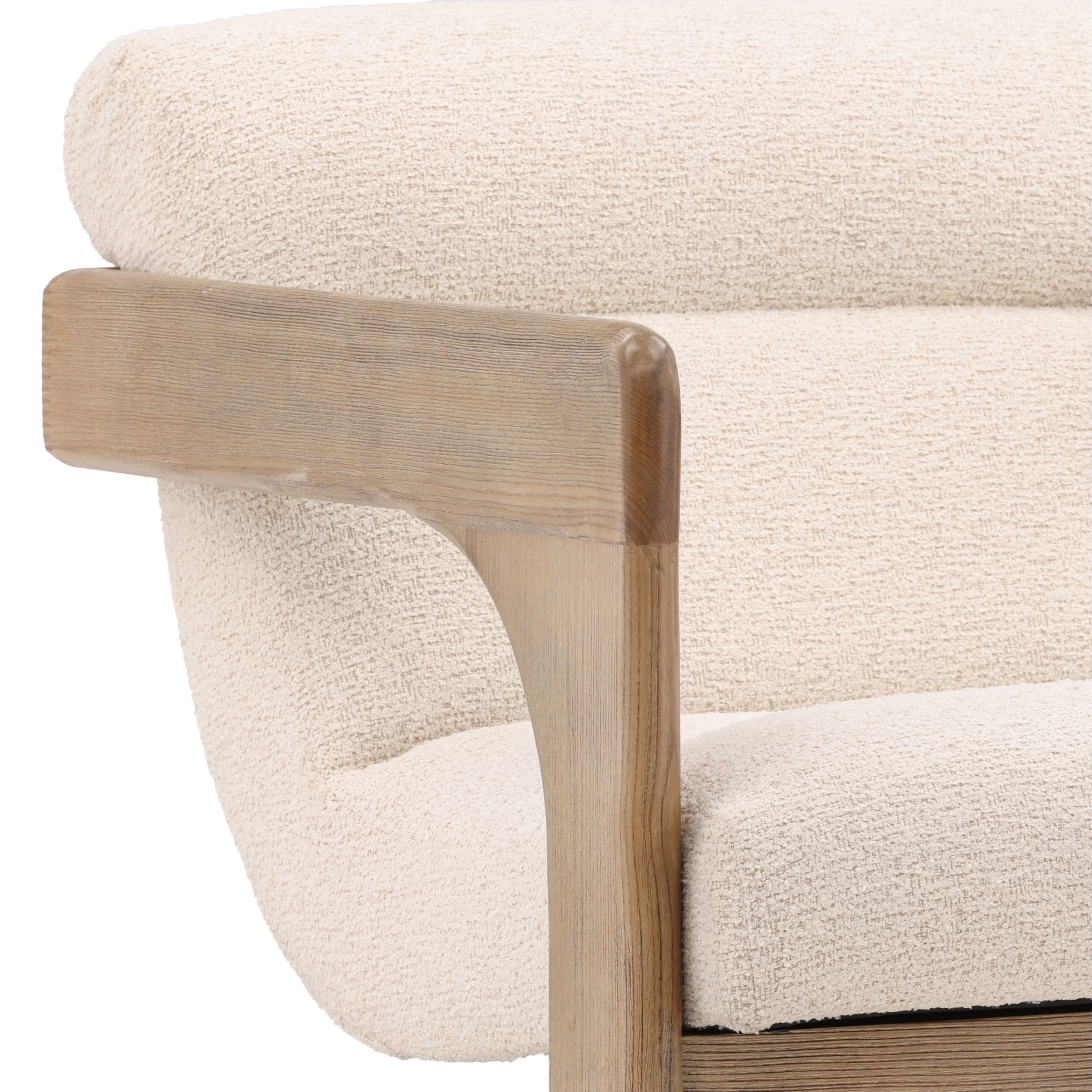 Bridges Occasional Chair Cream, Accent Chair by Dovetail, 24.25" width x 28.95" height x 31.8" depth View 6