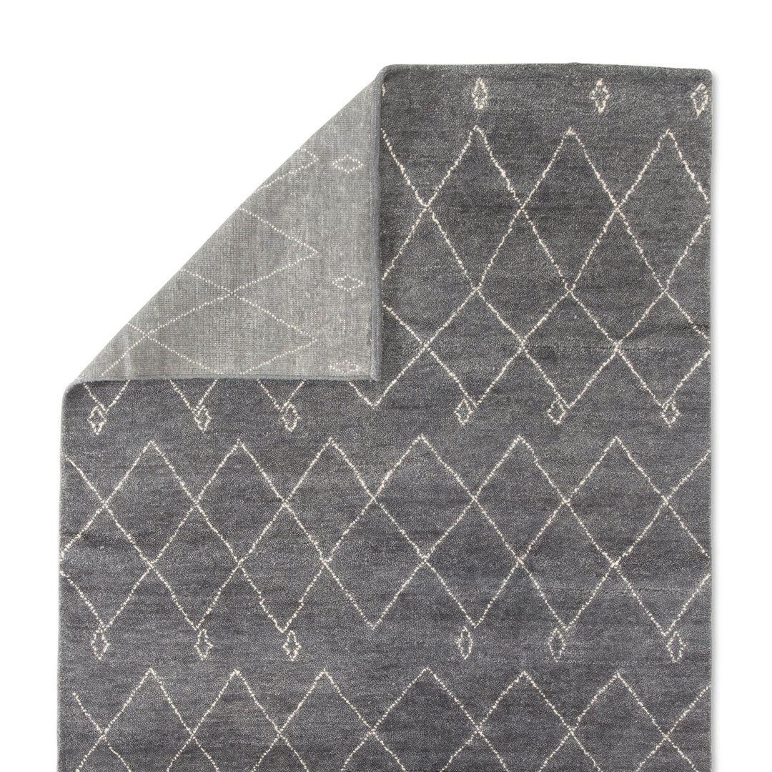 Nostalgia Casablanca Hand-Knotted Moroccan Gray/White Area Rug large image 