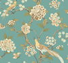 Fanciful Teal Wallpaper, by York Wall, 27' length x 2'3" width x 0.02" depth thumbnail 1