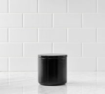 Online Designer Bathroom Porcelain Cannister, Matte Black