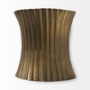 Letitia  Gold Hammered Metal Fan Wall Sconce thumbnail 1