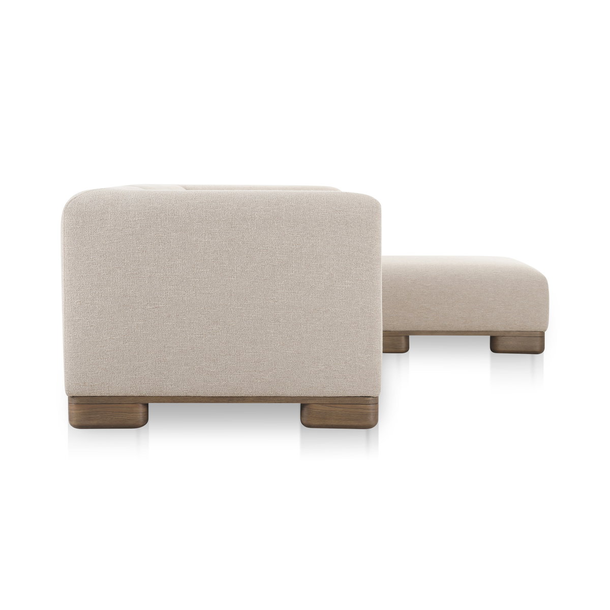 June Lounge Modular Sectional Oatmeal, Sectional Sofa by Moe's Home, 115" width x 30" height x 75" depth View 3