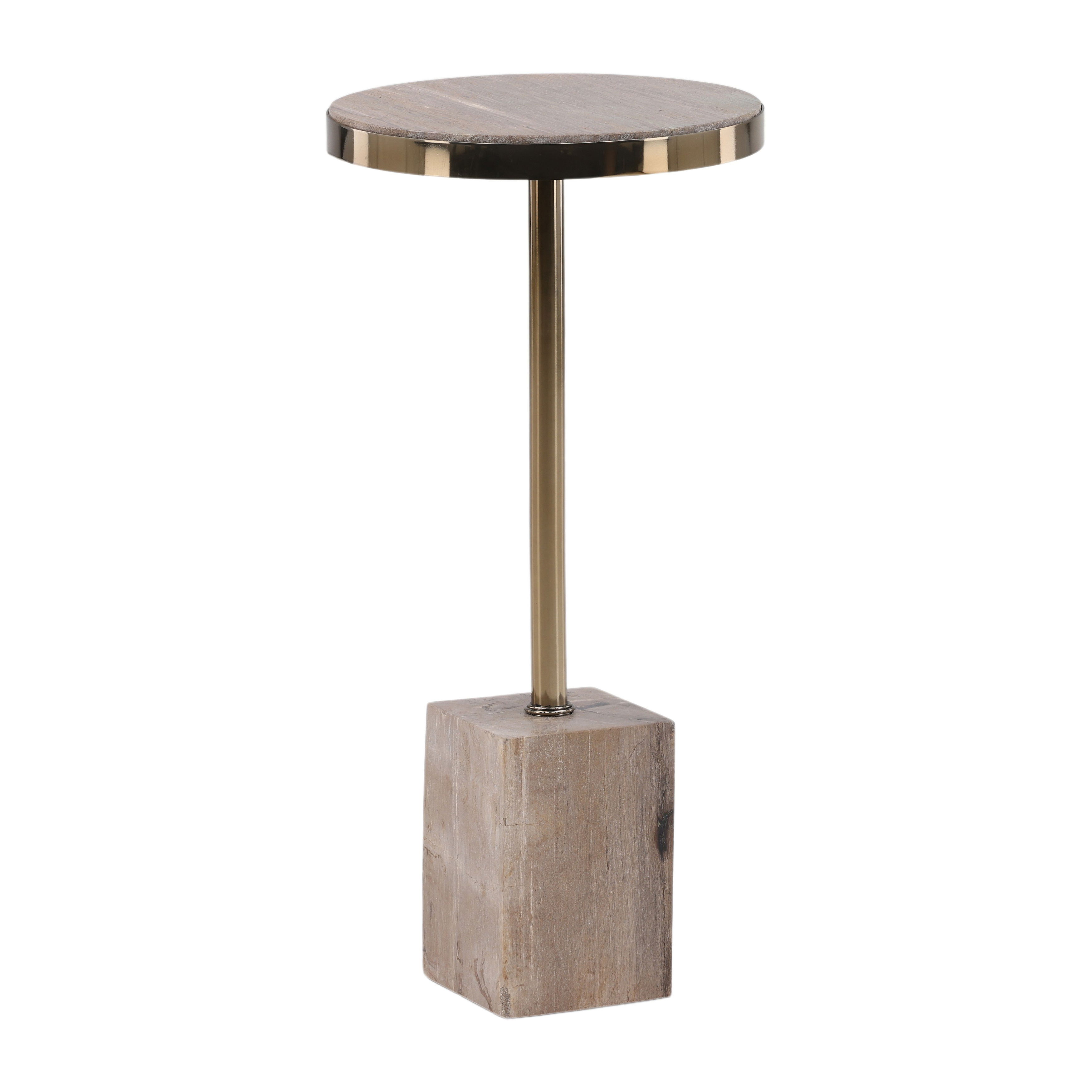 Inara Side Table Natural, Side & End Table by Dovetail, 11.88" width x 25" height x 11.88" depth View 1