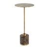 Verlin Brass Drink Table, Side & End Table by Uttermost, 10" width x 21.75" height x 10" depth thumbnail 1
