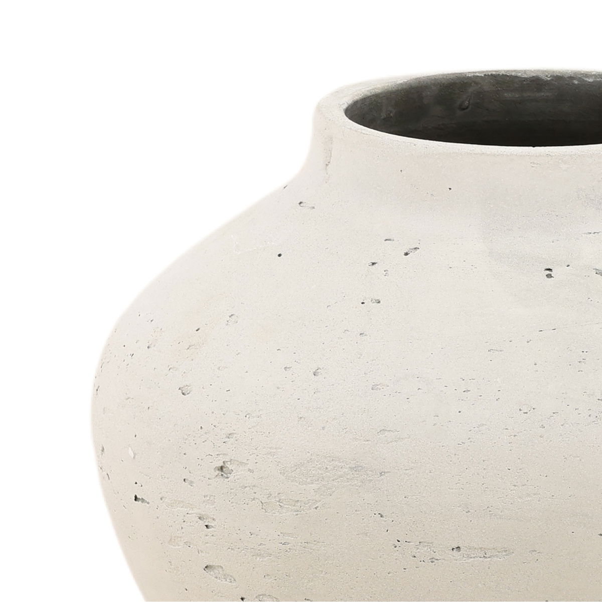 Jocasta Vase Antique White Medium, Decor by Dovetail, 9.3" width x 7.5" height x 9.3" diameter x 9.3" depth View 2