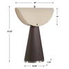 Conover Brown Modern Table Lamp, by Uttermost, 19" width x 27.25" height x 19" depth thumbnail 6