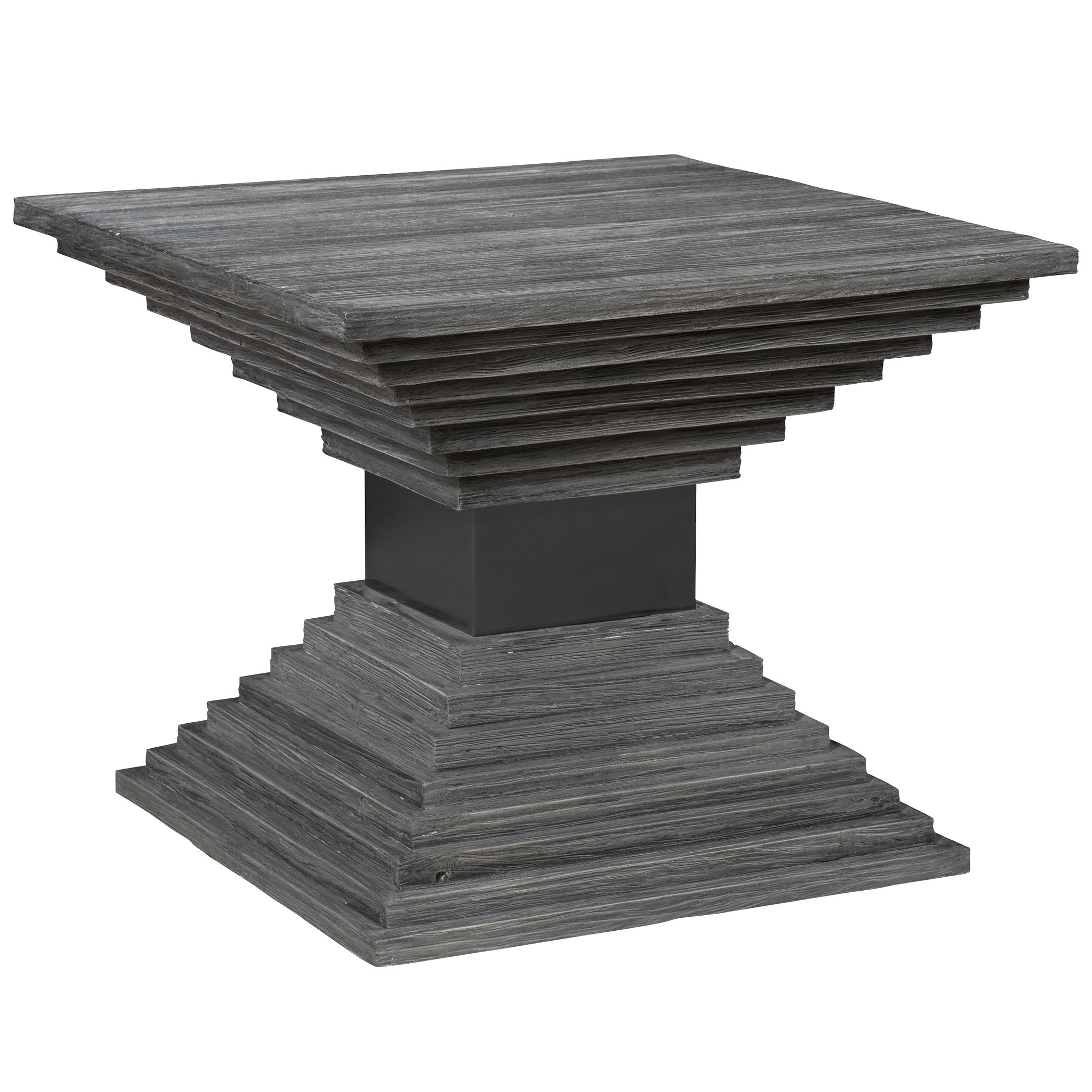 Andes Wooden Geometric Accent Table large image 