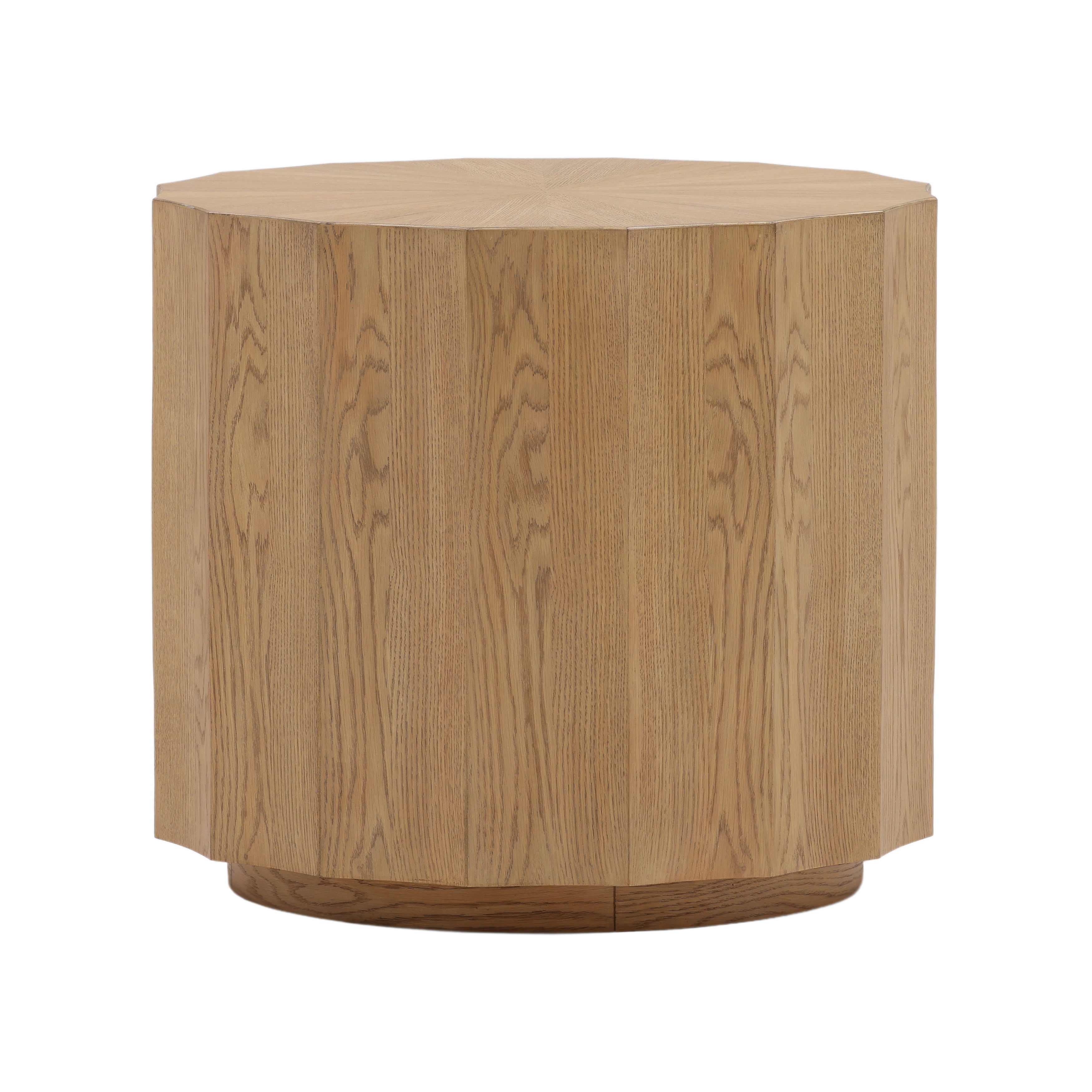 Tamsin End Table Natural, Side & End Table by Dovetail, 22" width x 22.25" height x 22" diameter x 22" depth View 1