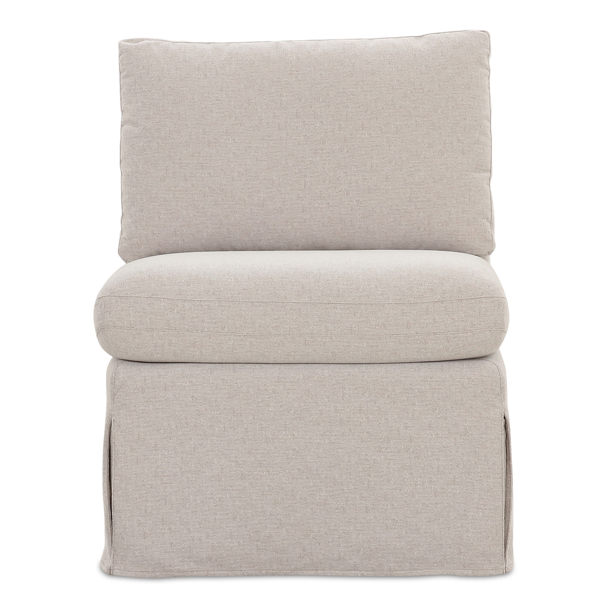 Fable Slipcover Dining Slipper Chair Beige, Accent Chair by Moe's Home, 25.5" width x 31.75" height x 28.5" depth View 1