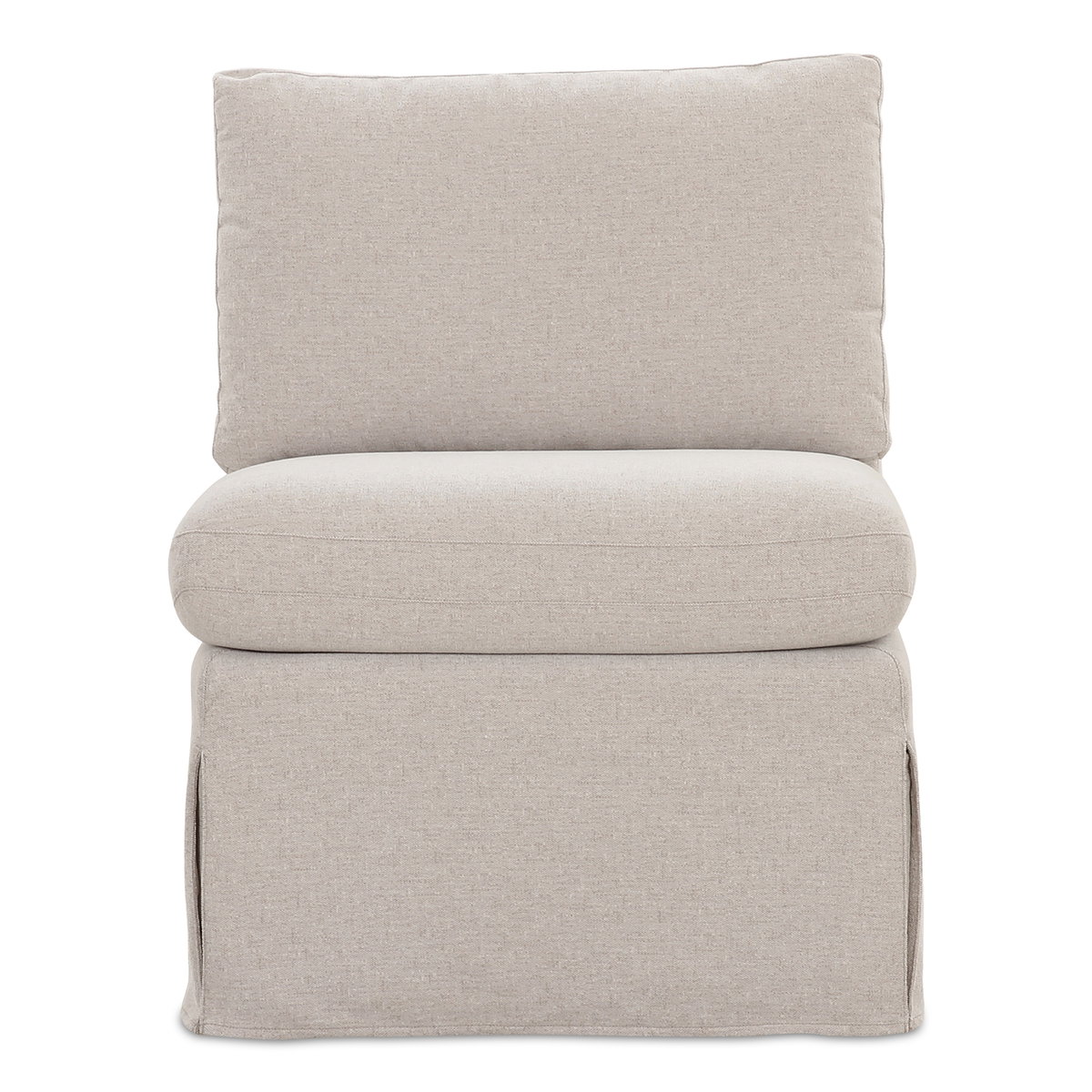 Fable Slipcover Dining Slipper Chair Beige, Accent Chair by Moe's Home, 25.5" width x 31.75" height x 28.5" depth View 1
