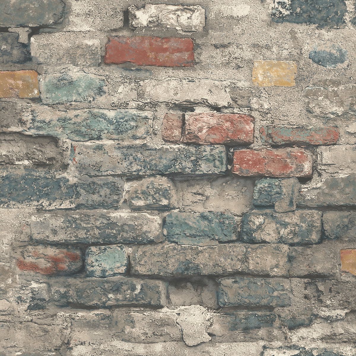 Brick Alley Blue Peel & Stick Wallpaper, by York Wall, 16'6" length x 1'8.5" width x 0.02" depth