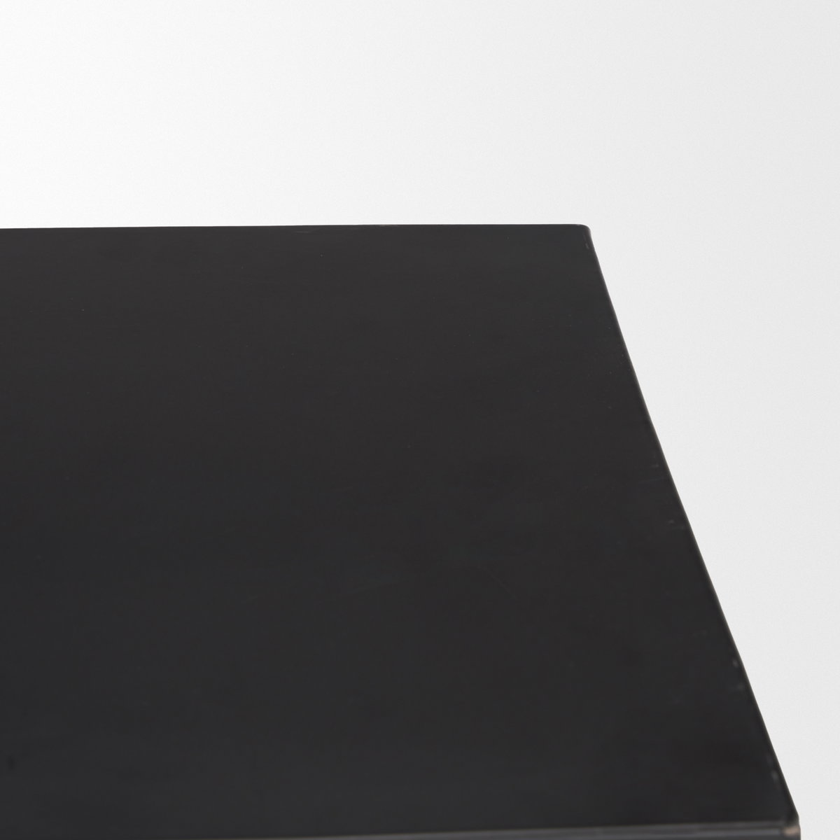 Charles Matte Black Metal with Wood Shelf Square Accent Table, Side & End Table by Mercana, 20" length x 20" width x 24" height View 7