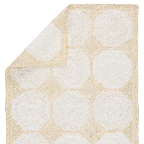 Fiorita Natural Geometric Light Beige/ White Area Rug
