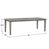 Forsyth Dark Gray Outdoor Dining Table, Outdoor Table by Uttermost, 7'8" width x 2'6.4" height x 3'3" depth thumbnail 3