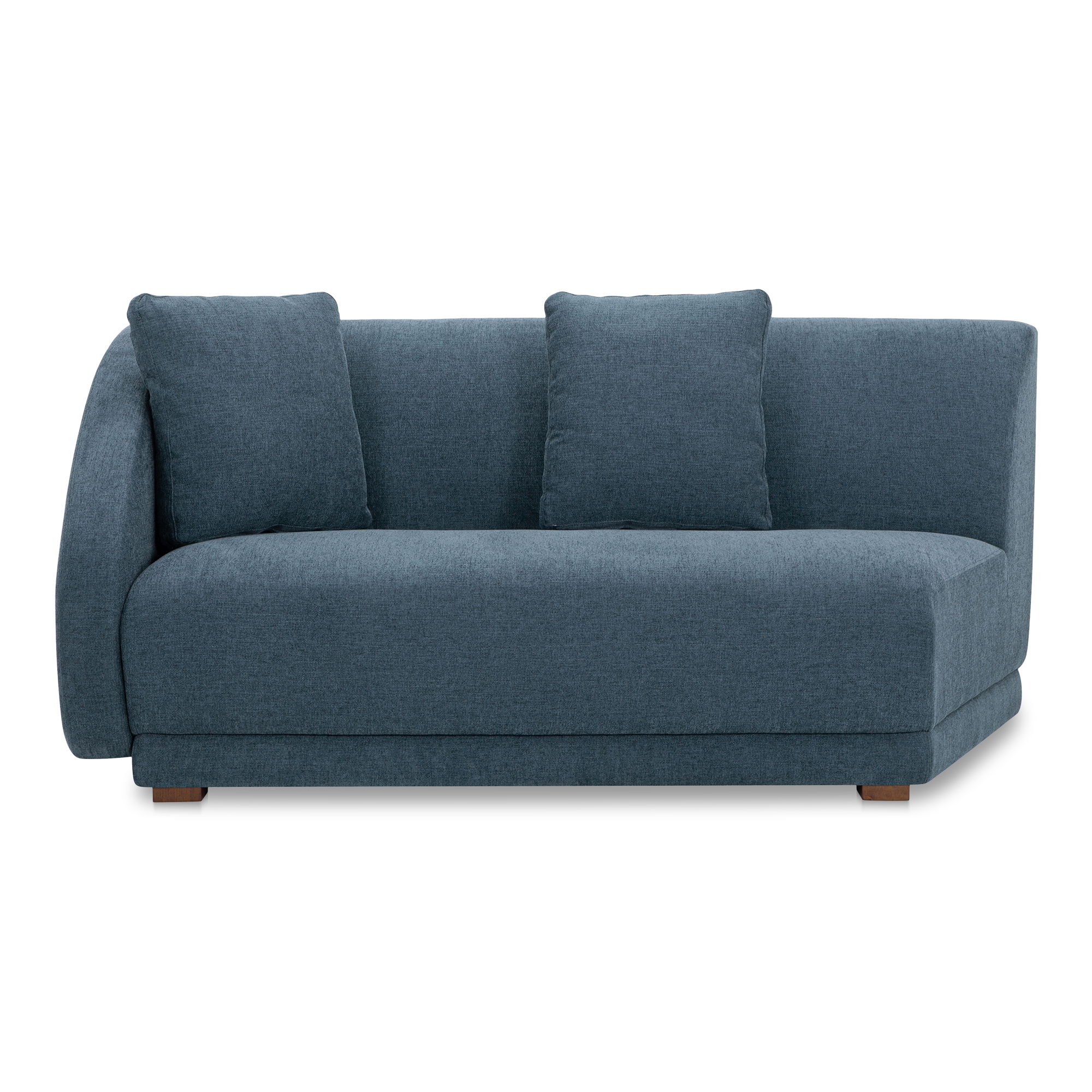 Fraser Left Arm Facing Sofa Deep Blue, Sectional Sofa by Moe's Home, 70" width x 31.5" height x 34.3" depth View 1