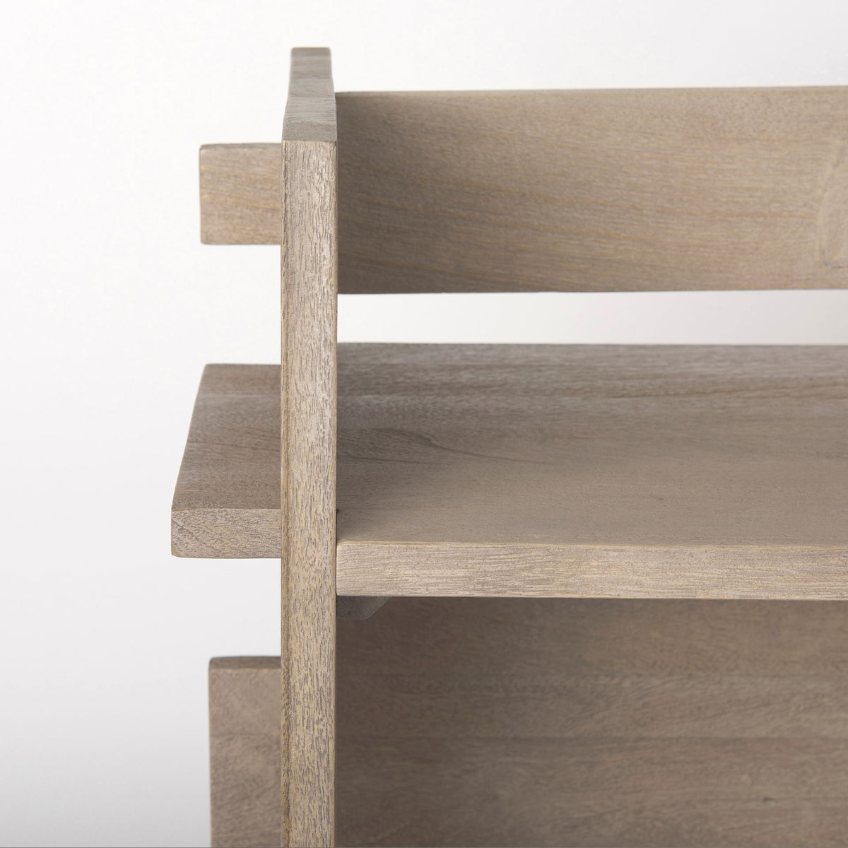 Aida Light Gray Wood Console Table, by Mercana, 76" length x 16" width x 36" height View 11
