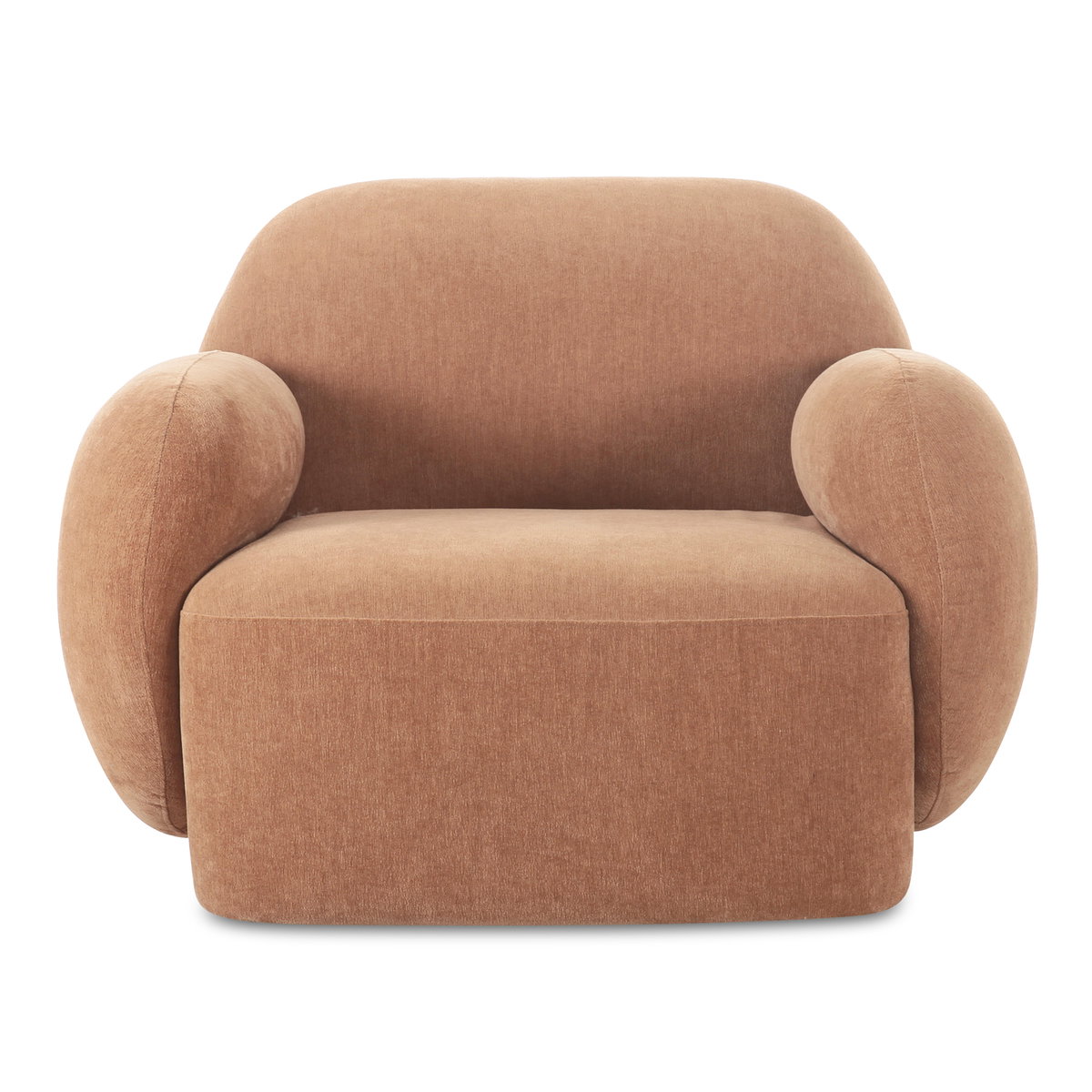 Hazel Lounge Chair Copper, Accent Chair by Moe's Home, 39.5" width x 28.75" height x 33.75" depth View 1