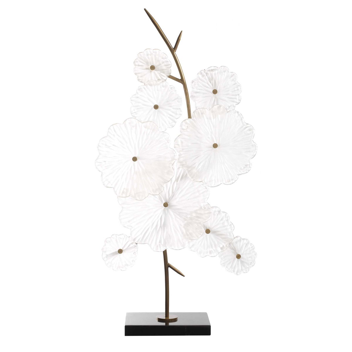 Glass Garden Table Sculpture, Figurines & Statue by Uttermost, 16" width x 29.5" height x 6" depth View 4