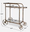 Carrinho Antique Brass Bar Cart, Bar Carts & Cabinet by Uttermost, 38.25" width x 36.25" height x 16.25" depth thumbnail 3