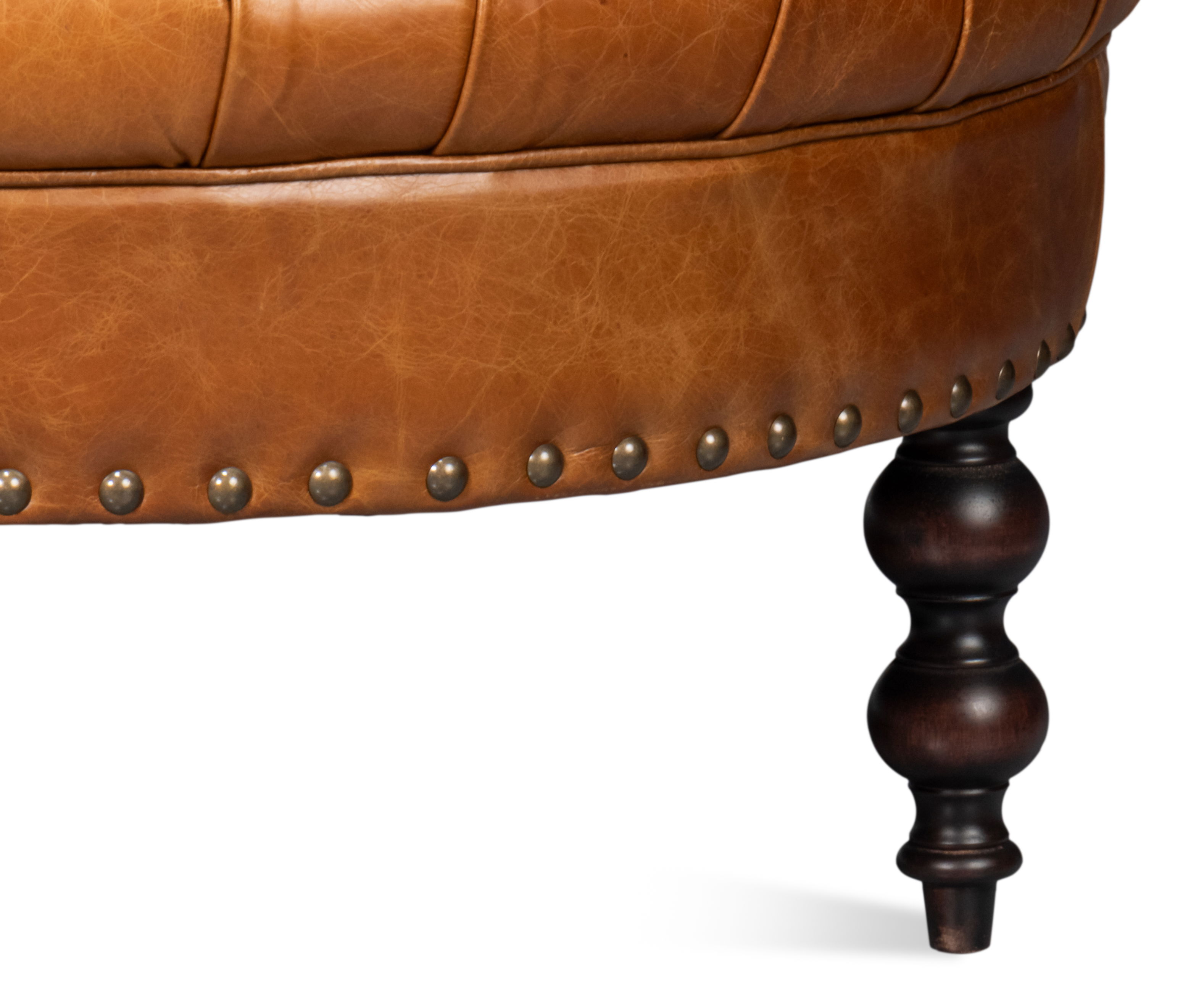 Lobby Sofa, Cuba Brown, Seating by Sarreid, 57" length x 57" width x 39" height View 8