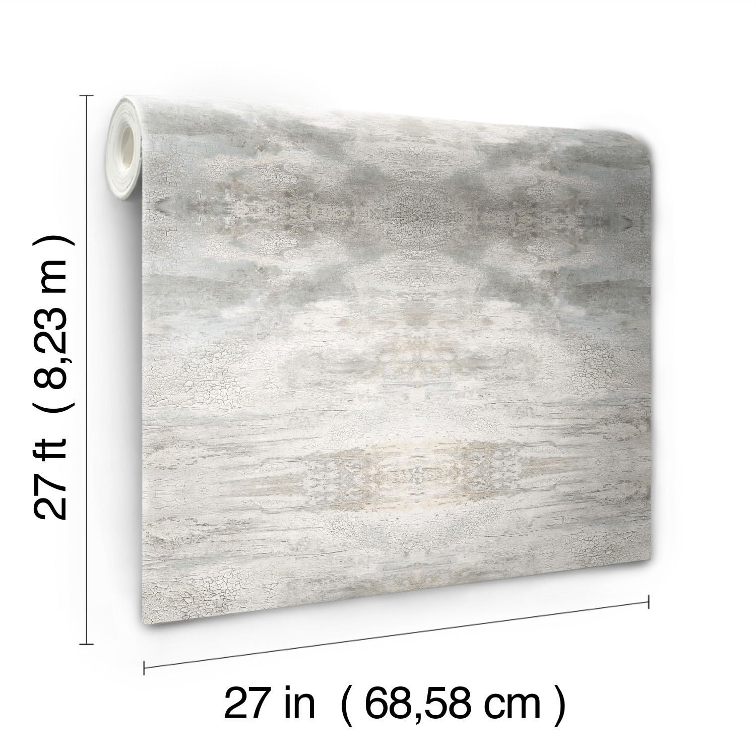 Serene Jewel Grey Wallpaper large image 