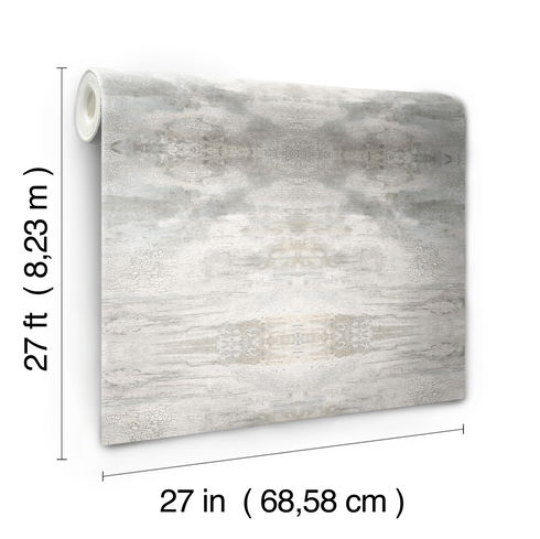Serene Jewel Grey Wallpaper