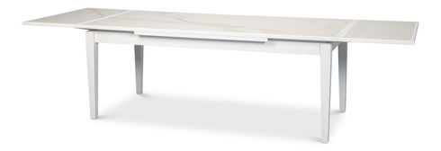 Rect. Extension Dining Table, White