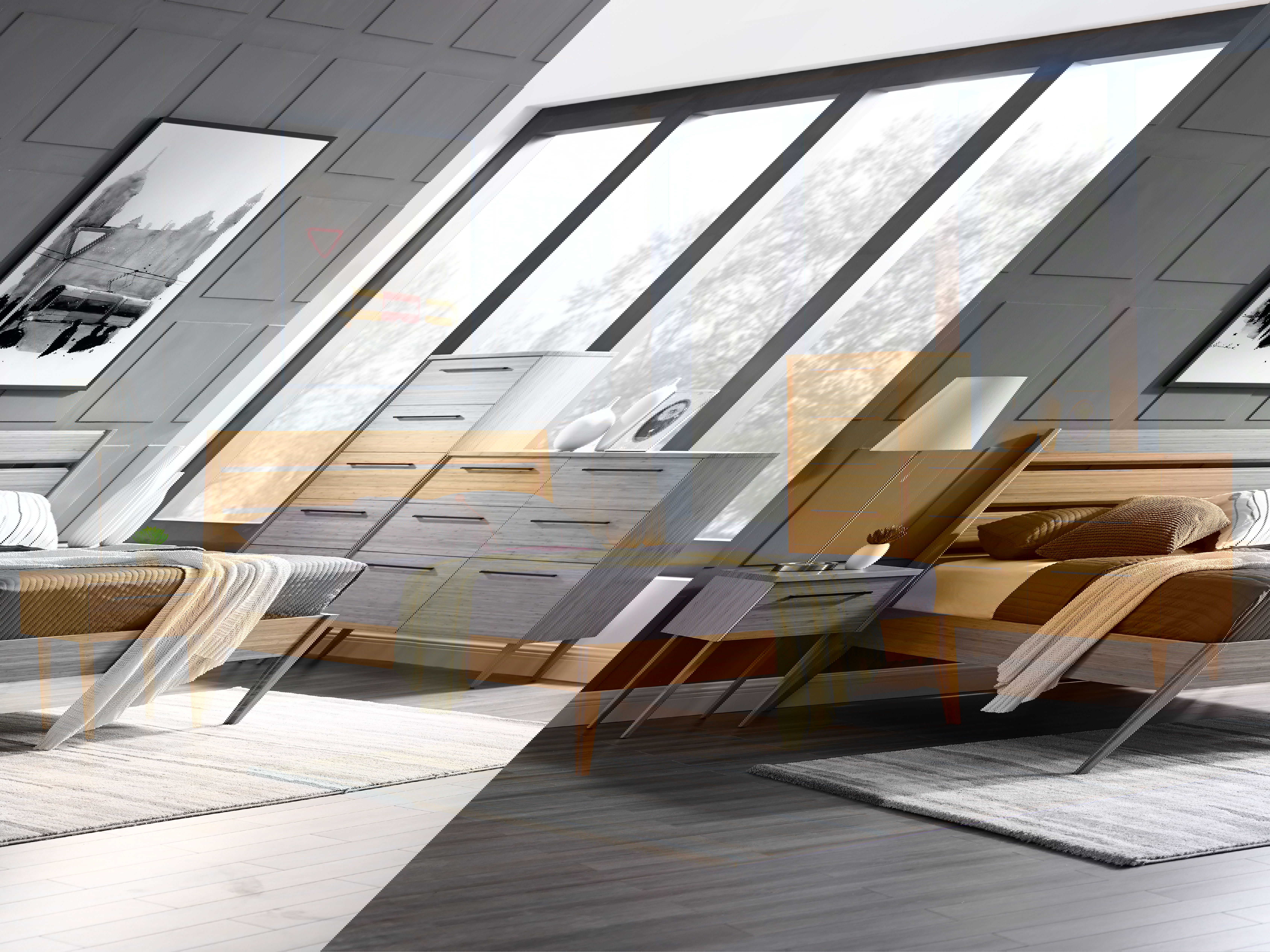 Sienna Six Drawer Double Dresser, Caramelized, by Greenington, 18.5" length x 52.5" width x 35.5" height View 10