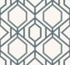 Sawgrass Trellis White & Blue Wallpaper thumbnail 0