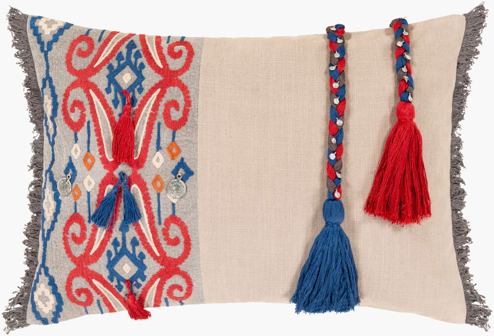 Walai Lumbar Pillow, Decorative Pillow by Surya, 14" length x 20" width