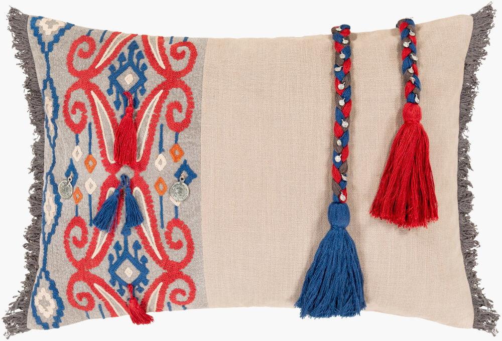 Walai Lumbar Pillow Down, Decorative Pillow by Surya, 14" length x 20" width