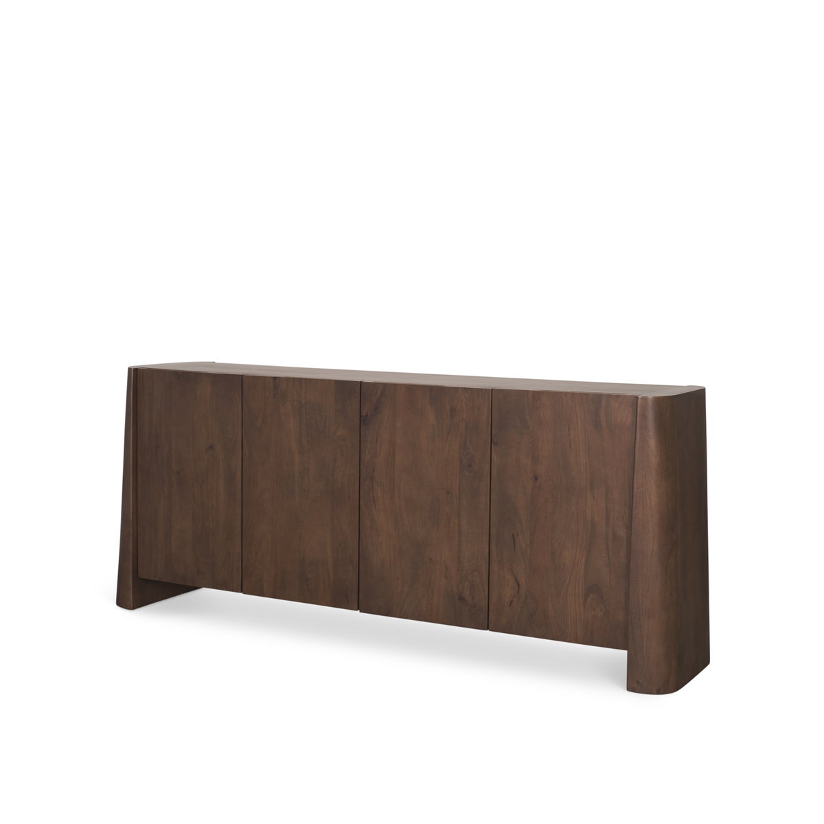 Tammar Brown Wood 4-Door Sideboard, Sideboards & Buffet by Mercana, 81" length x 18.75" width x 33" height View 1