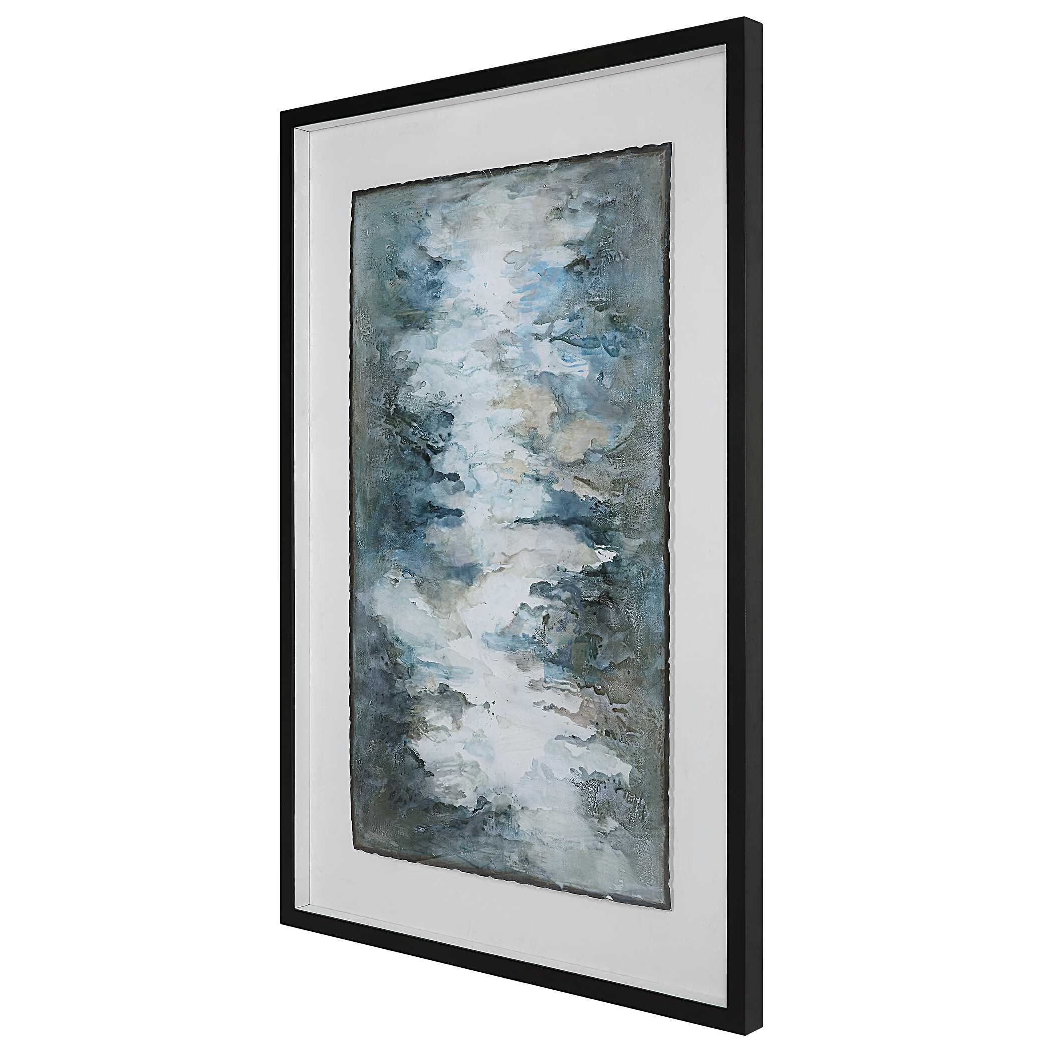 Lakeside Grande Framed Abstract Print, Painting by Uttermost, 40" width x 60.25" height x 2.25" depth View 4