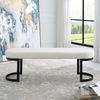 Infinity Black Bench, Furniture by Uttermost, 60" width x 19" height x 16.25" depth thumbnail 4