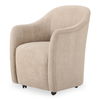 Drava Rolling Dining Chair Beige, by Moe's Home, 26" width x 32.5" height x 26" depth thumbnail 2