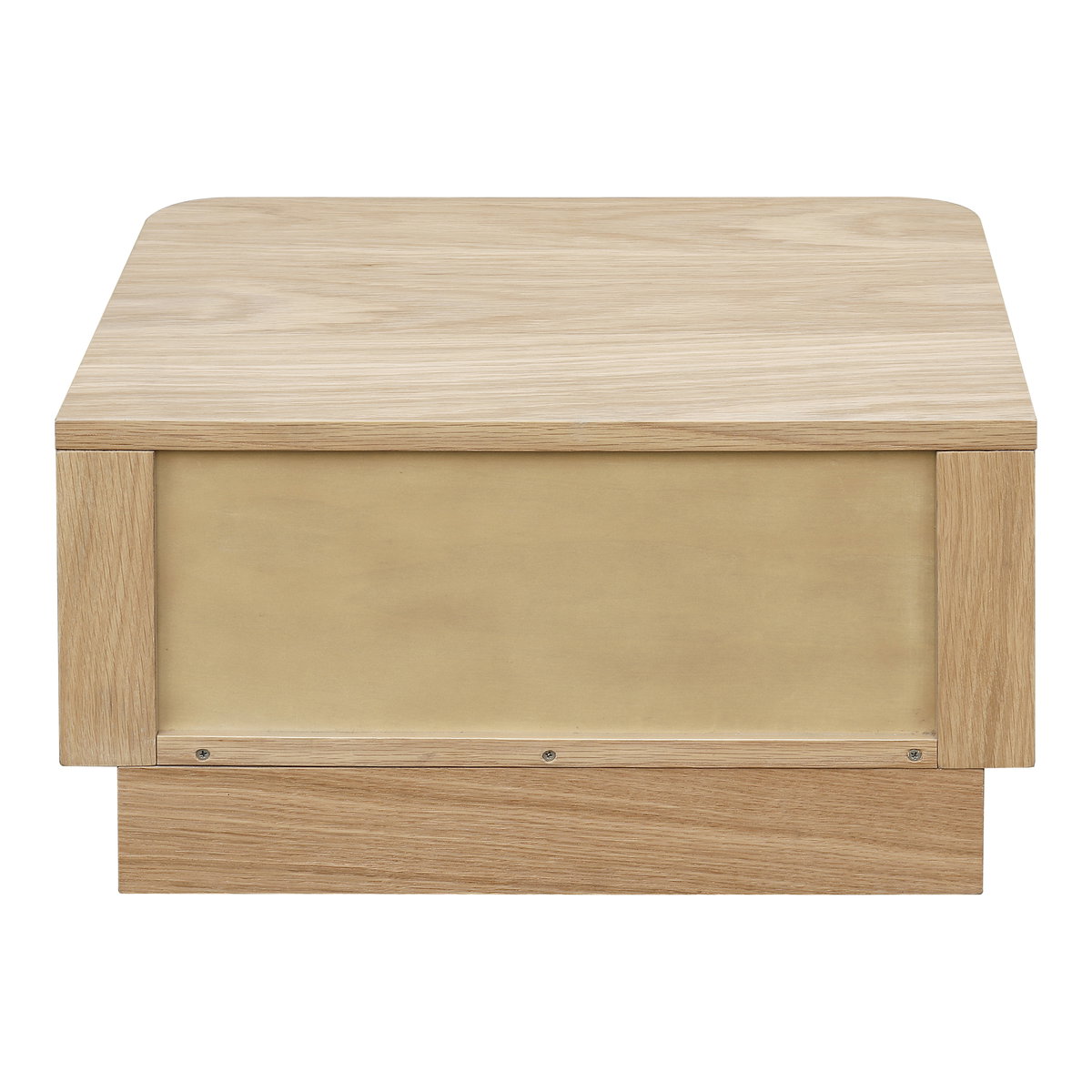 Round Off Small Nightstand Light Oak Brown, by Moe's Home, 20" width x 11" height x 15" depth View 4
