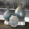 Mercede Weathered Blue-Green Vases Set/3, by Uttermost, 5.25" width x 7.75" height x 5.25" depth thumbnail 3