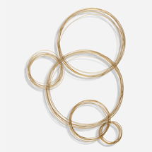 Online Designer Bedroom Golden Bubbles Metal Wall Decor