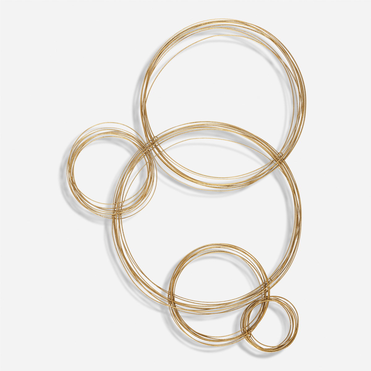 Golden Bubbles Metal Wall Decor, Art by Uttermost, 24.75" width x 34.25" height x 1.13" depth View 1
