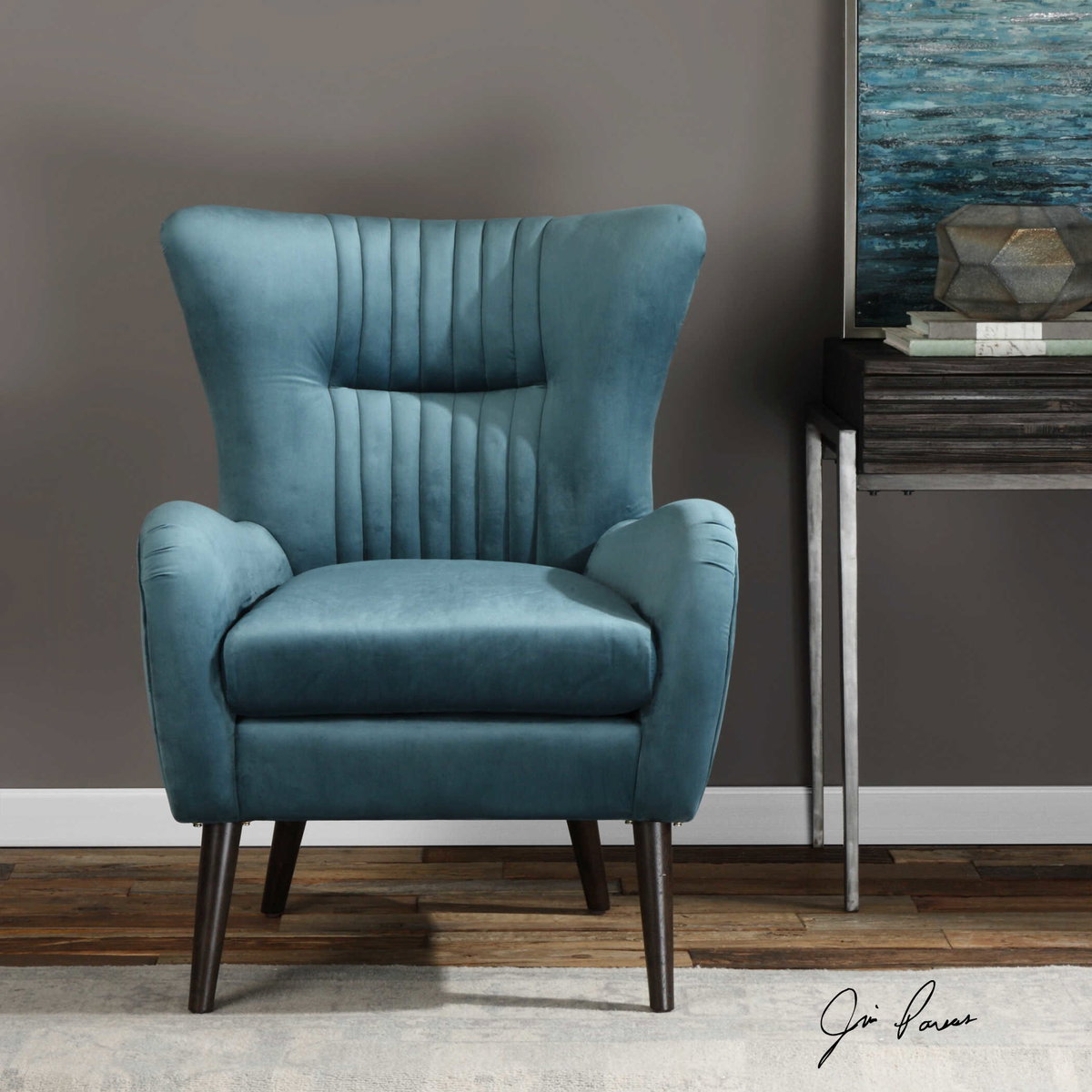 Dax Mid-Century Accent Chair, by Uttermost, 29" width x 39" height x 32" depth View 8