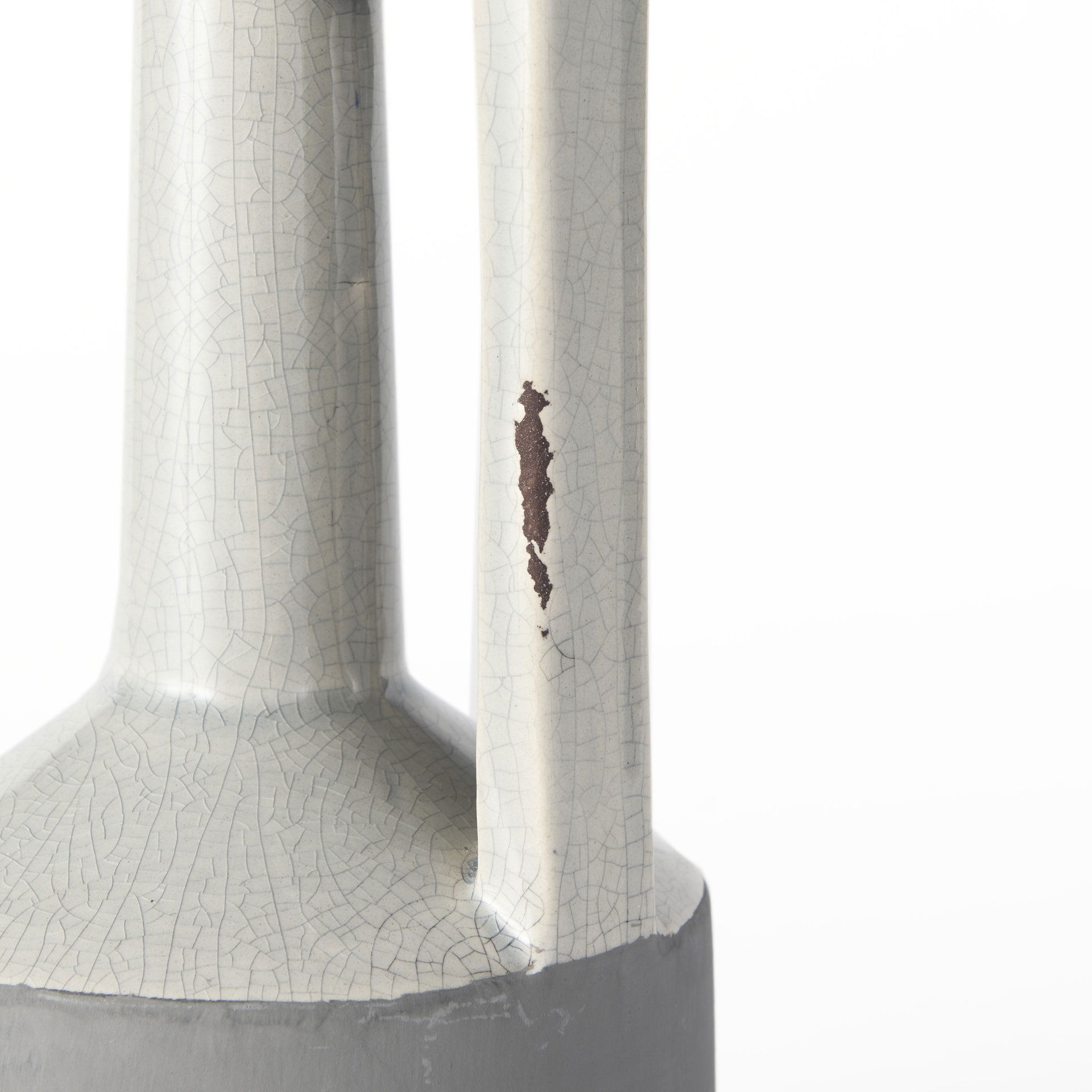 Burton 10.2H Small Two Tone Gray Ceramic Jug Vase, Decorative Jar by Mercana, 5.12" length x 5.12" width x 9.45" height View 11