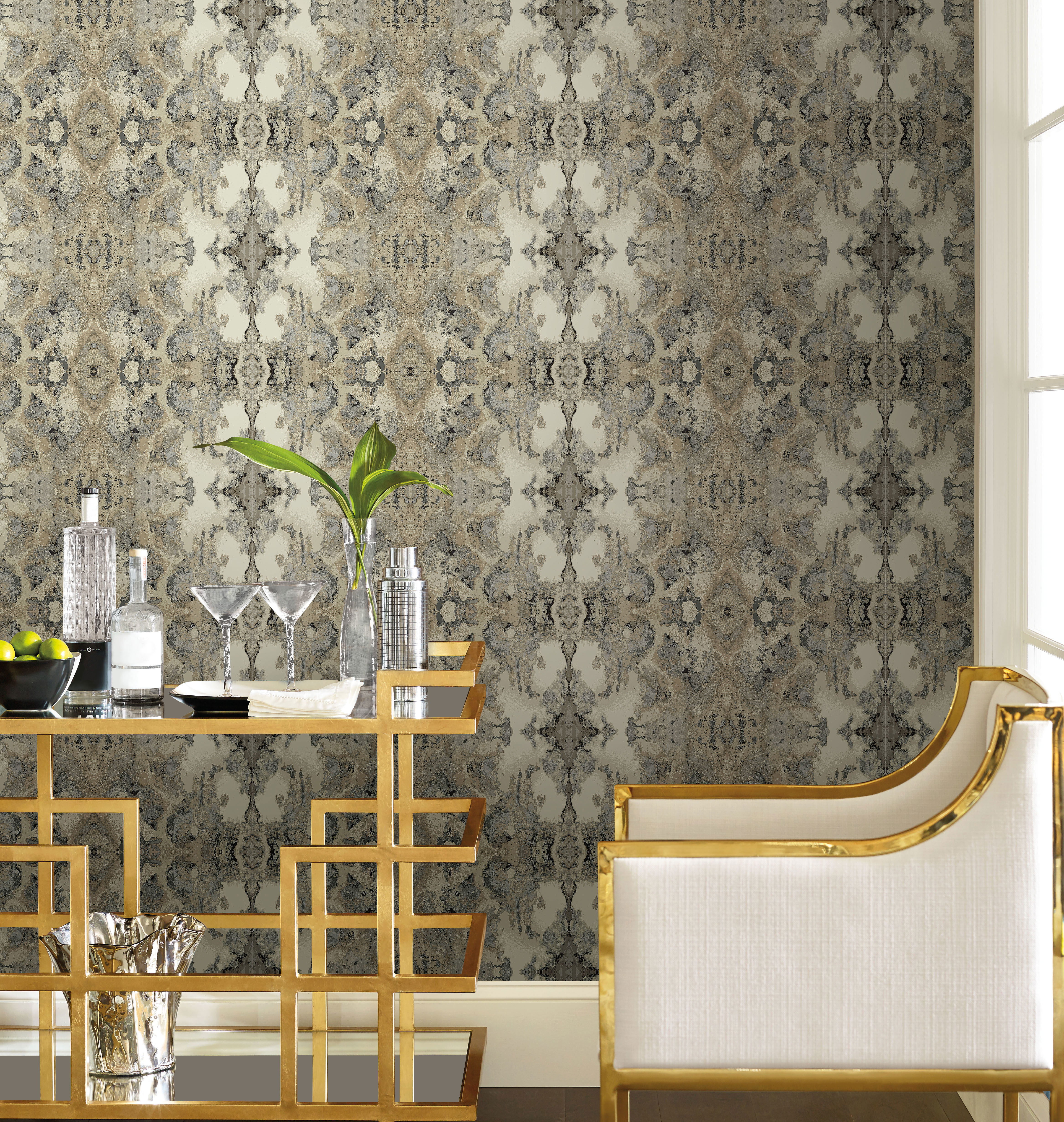 Inner Beauty Ivory Peel & Stick Wallpaper large image 