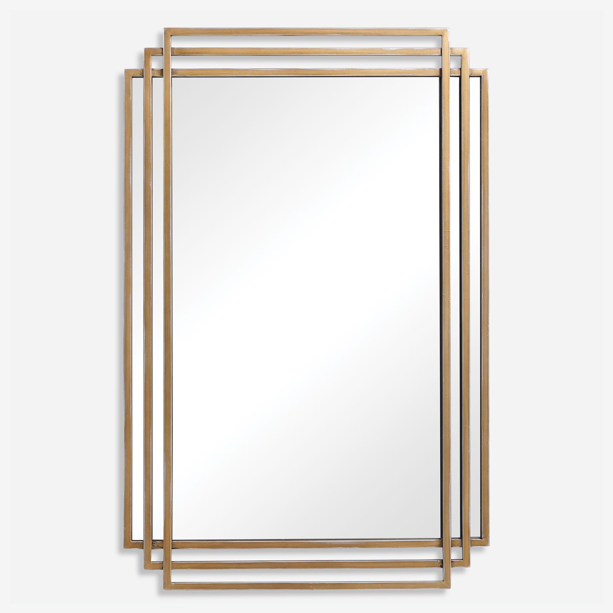 Amherst Brushed Gold Mirror large image 