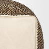 Samiya Jute with White Cotton Pouf, Ottoman by Mercana, 16" length x 16" width x 16" height thumbnail 9