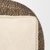 Samiya Jute with White Cotton Pouf, Ottoman by Mercana, 16" length x 16" width x 16" height thumbnail 9
